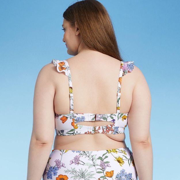 Women's Over the Shoulder Ruffle Bikini Top - Kona Sol™ Multi | Target