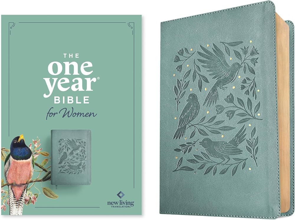 NLT The One Year Bible for Women (LeatherLike, Birdsong Teal) | Amazon (US)