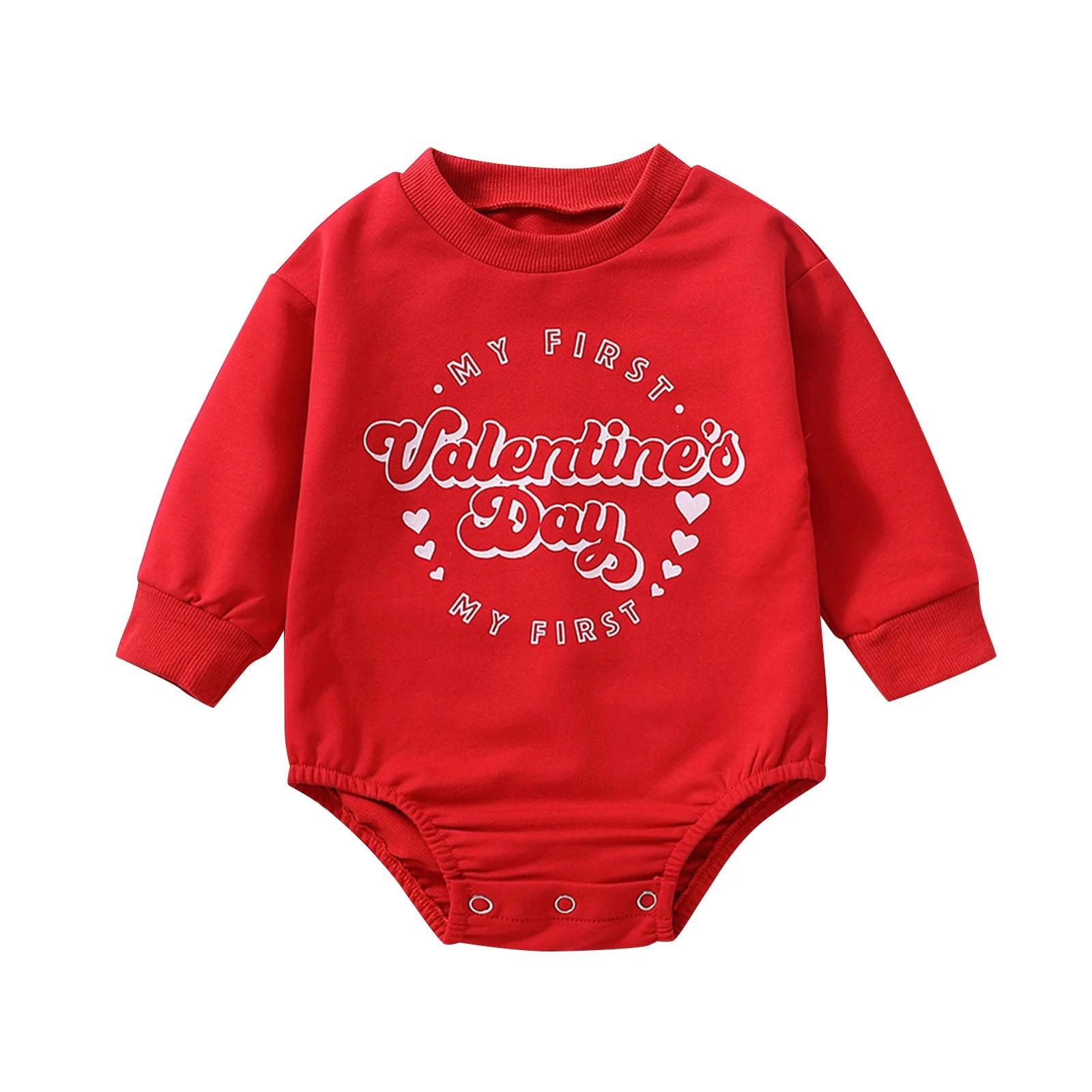 DkinJom baby&nbsp;boy clothes Valentine's Day Baby Boys Girls Letter Long Sleeve Romper Outfit Bo... | Walmart (US)