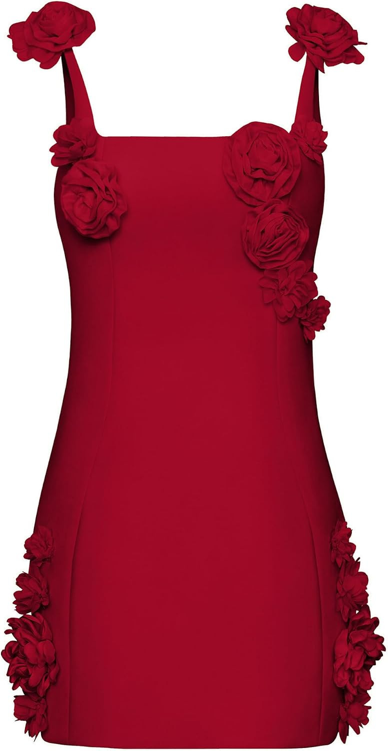 JW PEI Women's Elaina Rosette Applique Mini Dress | Amazon (US)