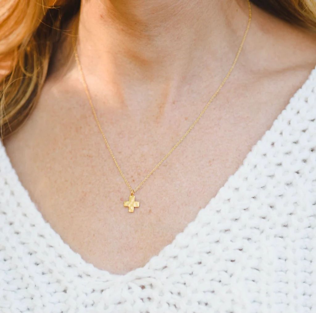 Hammered Cross Necklace | Erin McDermott Jewelry