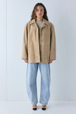 Preston Suede Jacket Camel | VRG Grl