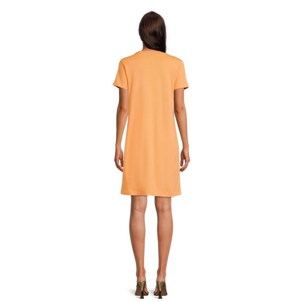 Time and Tru Women's T-Shirt Dress with Short Sleeves | Walmart (US)