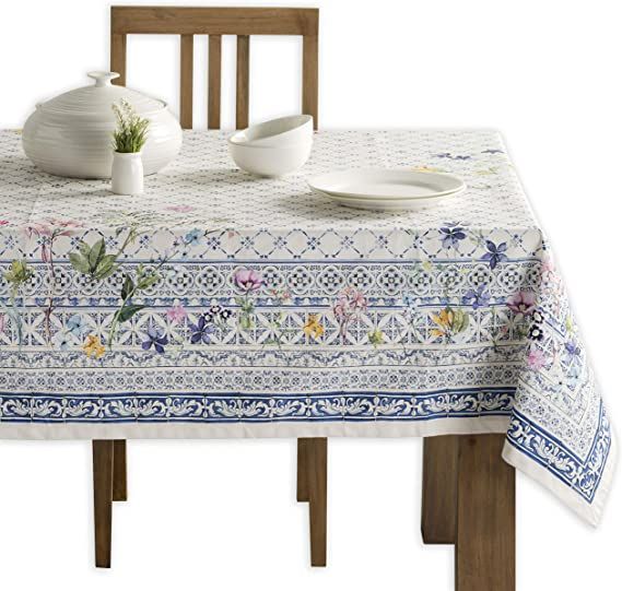 Maison d' Hermine Faïence 100% Cotton Easter Tablecloth for Kitchen | Dining | Tabletop | Decora... | Amazon (US)