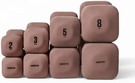WeGym SafeGrip Square Dumbbells with Anti Slip Handles, Aesthetic Free Weights for Home Workouts,... | Amazon (US)