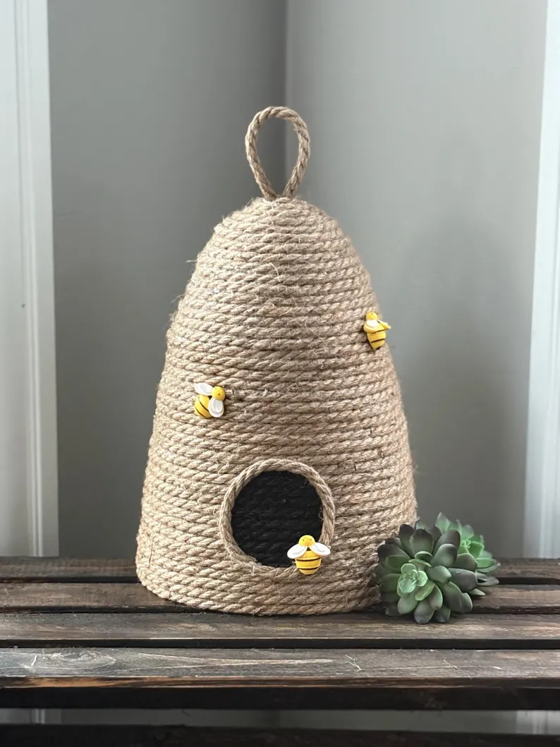 Xtra Large Beehive | Bee Skep Decor | Etsy (Global)