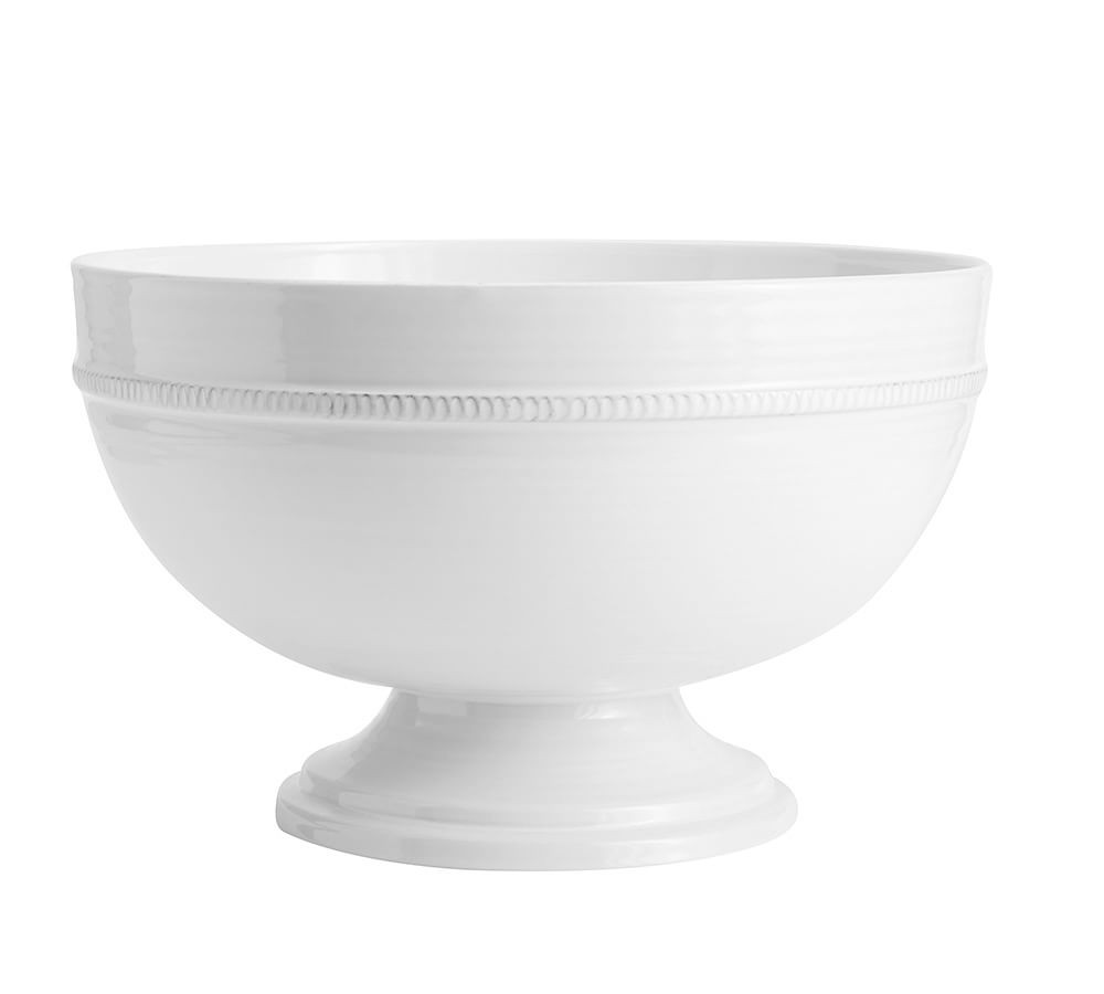 Gabriella Footed Bowl, White | Pottery Barn (US)