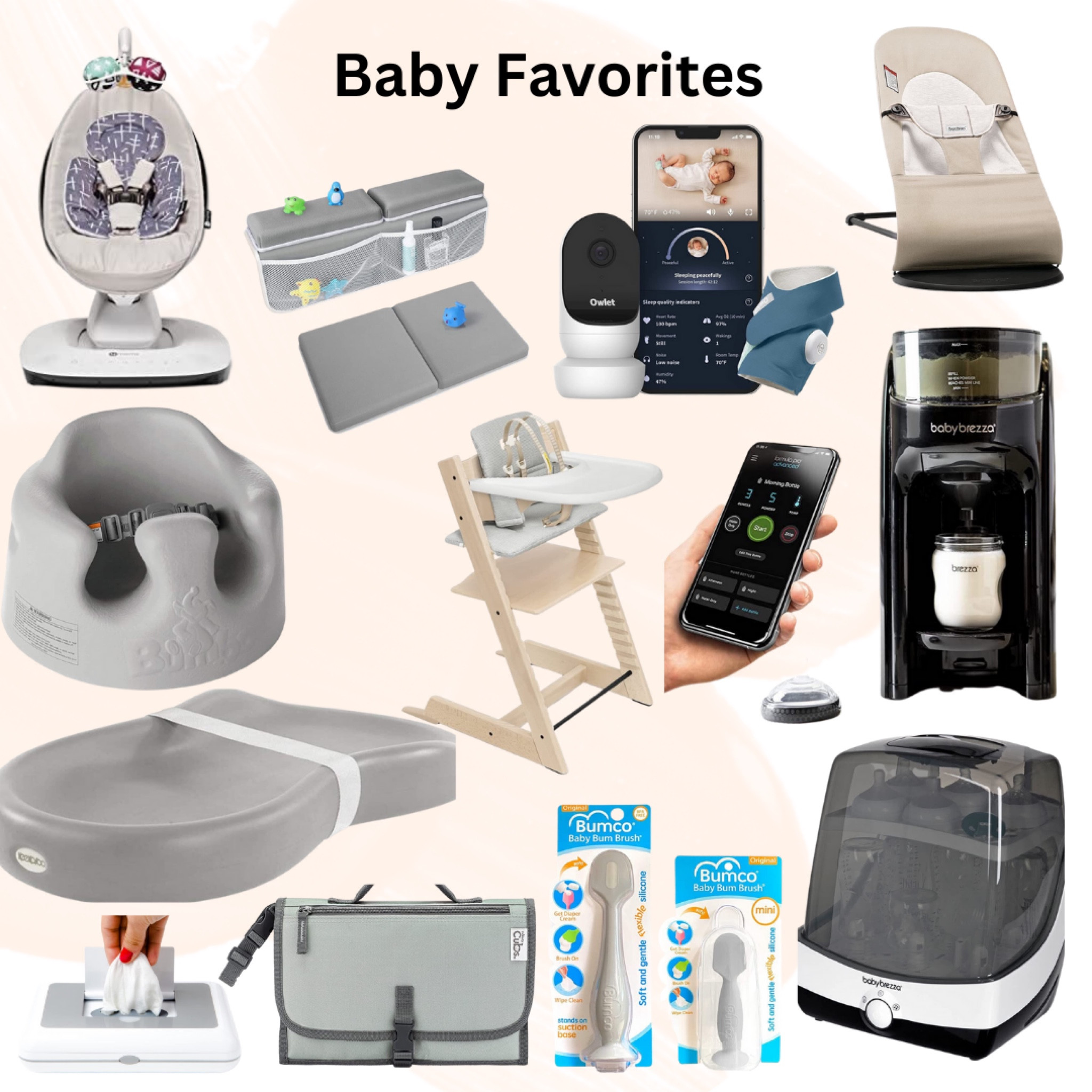 Baby Favorites. Nursery monitor bouncer changing pad bottle sterilizer portable baby breeza owlet mama roo bath time 

#LTKbaby #LTKbump #LTKfamily
