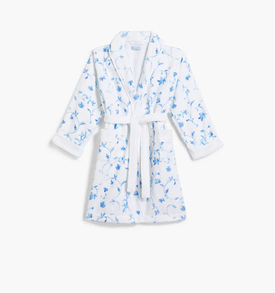 The Tiny Hotel Robe - Blue Botanical | Hill House Home US