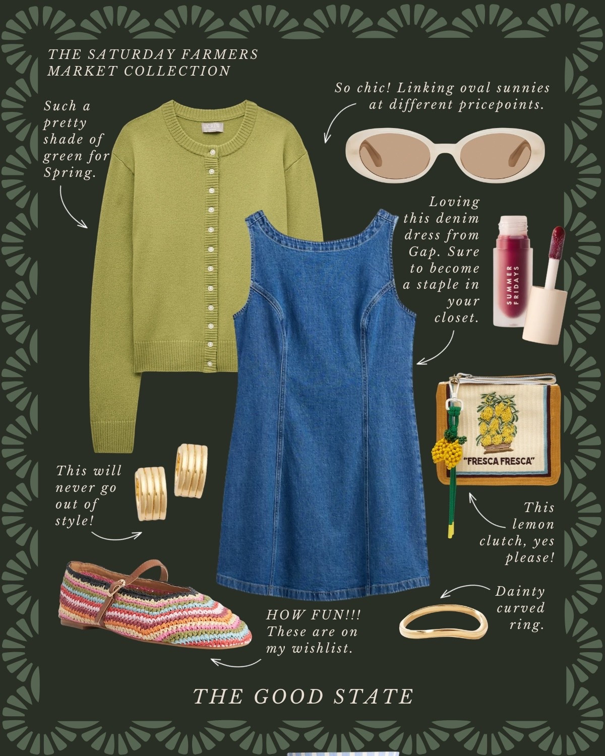 This is for all the Farmers Market girlies living their best and brightest life as the golden morning sunshine warms their face and a cool Spring breeze blows through their hair. This is for the girlies with a flaky, buttery croissant in one hand and a lavender matcha in the other. This is for the ones who wake up—sometimes earlier than they’d like to on the weekend—so they can have the first pick of produce and pastries at the local market. And because there’s just something magical and neighborly about a slow morning meandering at the market. This collection is for gingham lovers, floral wearers and those who love a well worn ball cap. For the ones who layer their quilted jacket (or a neck scarf) with everything and who aren’t afraid of a good denim on denim moment. For the ones who love pops of color as well as grounding earth tones. The ones who inspire ME to wear more prints and patterns. This is for the farmers market ladies who may or may not treat themselves to a little mid-day nap afterwards…followed by a picnic with all their market goodies and closest girlies of course. This collection is for you🍓


#LTKSpringSale #LTKActive #LTKSaleAlert