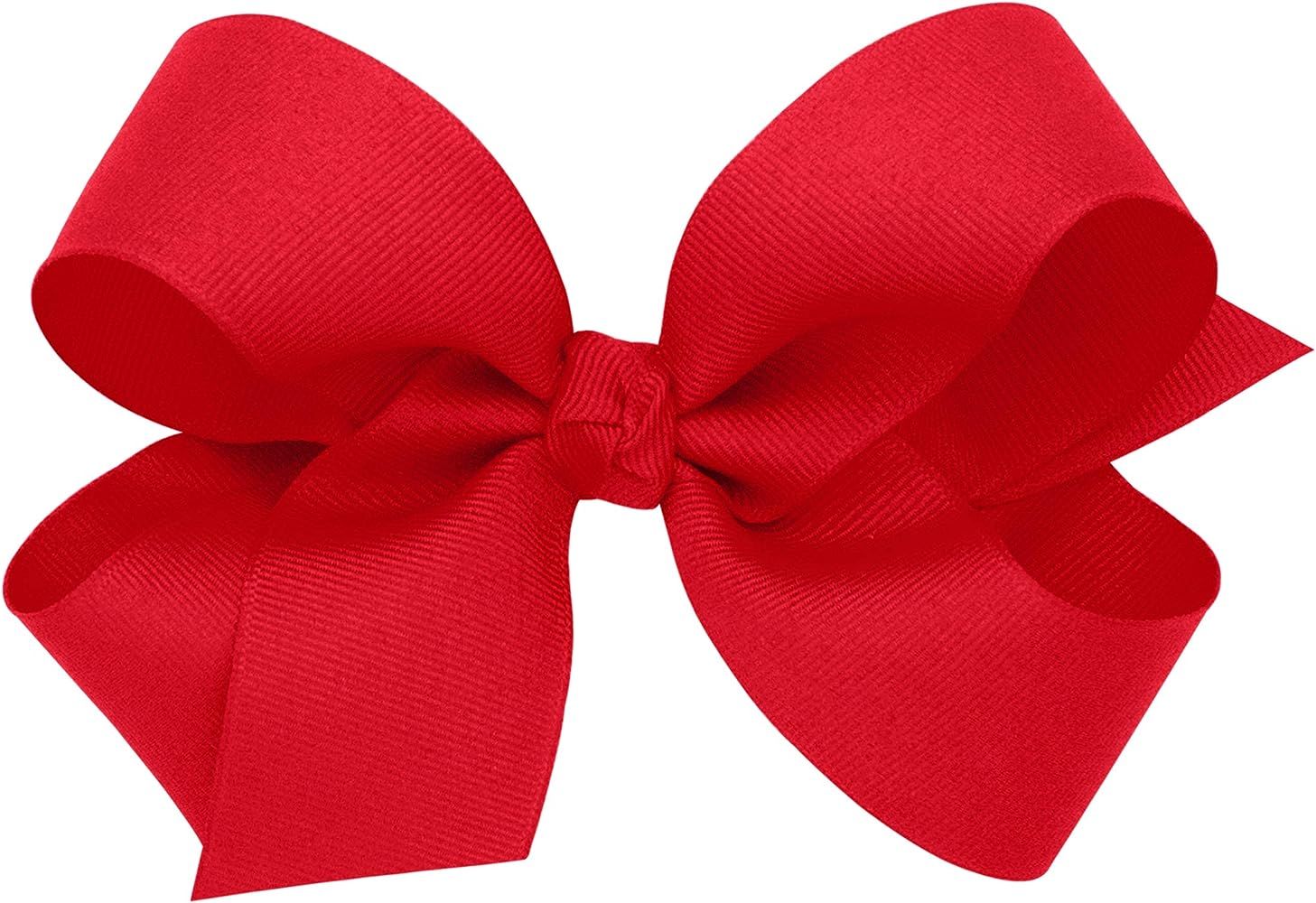 Wee Ones Baby Girls' Large Grosgrain Hair Bow on a WeeStay Clip w/Knot Wrap Center | Amazon (US)