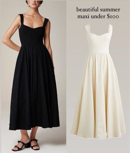 This simple dress is a stunner! And although I bought this at full price (it has always been excluded from sale) I thought the retail price point is pretty good for the brand!

Wanted to share while sizes are all in stock.

Jersey knit top with built in shelf bra and cotton flowy full circle maxi skirt and pockets. the cream still requires nippies tho (linked).

Xxs regular is fairly petite friendly - it’s a full length maxi on my 5’ tall frame and is wearable with flats. the straps are a tiny bit long but could be do able without shortening. 

So flattering with a lot of flow and movement. Also easy care - I did machine wash and dry with no issues! 

Perfect with the minimal sandals linked. Also linked a few other jcrew items I’d recommend 

#LTKxMadewell #LTKwedding #LTKfindsunder100