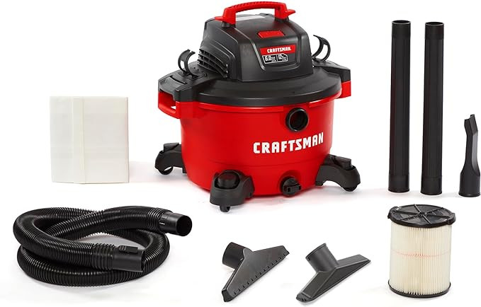 CRAFTSMAN CMXEVBE17594 12 Gallon 6.0 Peak HP Wet Dry Vac, Portable Shop Vacuum Wet and Dry with F... | Amazon (US)
