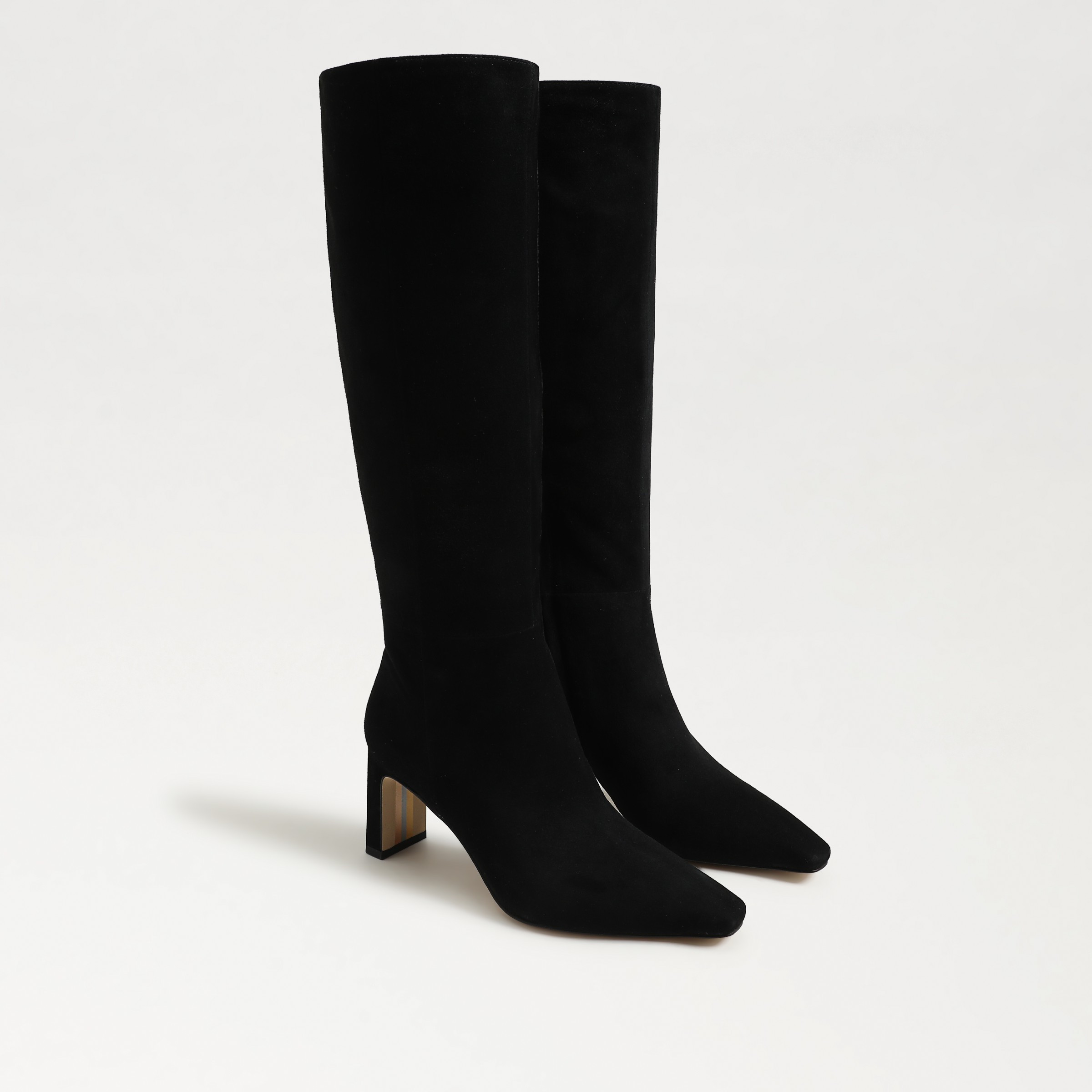 Sam Edelman Sylvia Knee High Boot Black Suede | Sam Edelman