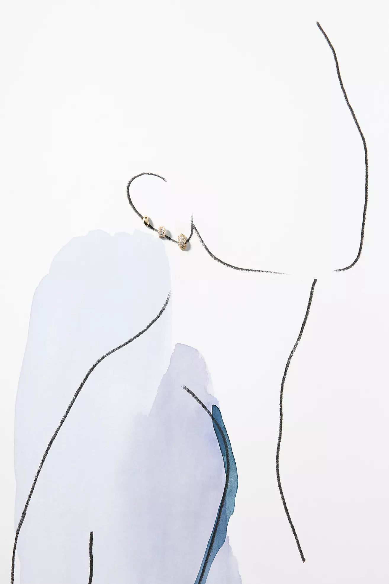 Dainty Crystal Huggie Hoop Earrings, Set of 3 | Anthropologie (US)