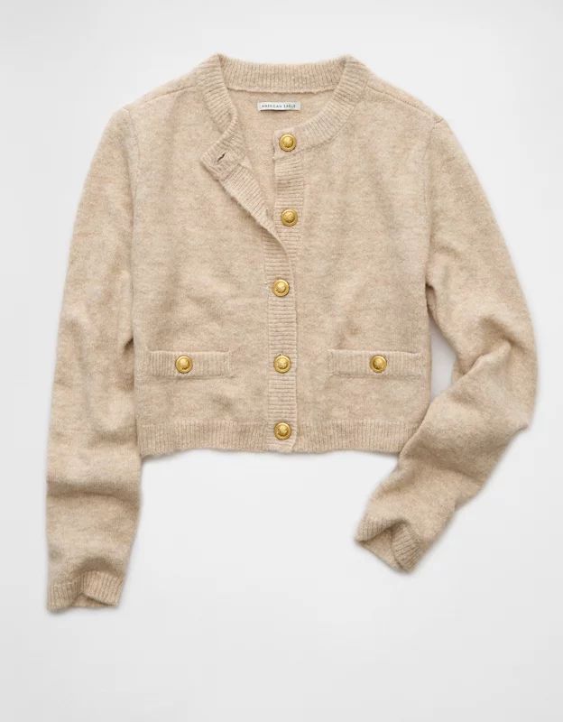 AE Whoa So Soft Crew Neck Lady Cardigan | American Eagle Outfitters (US & CA)