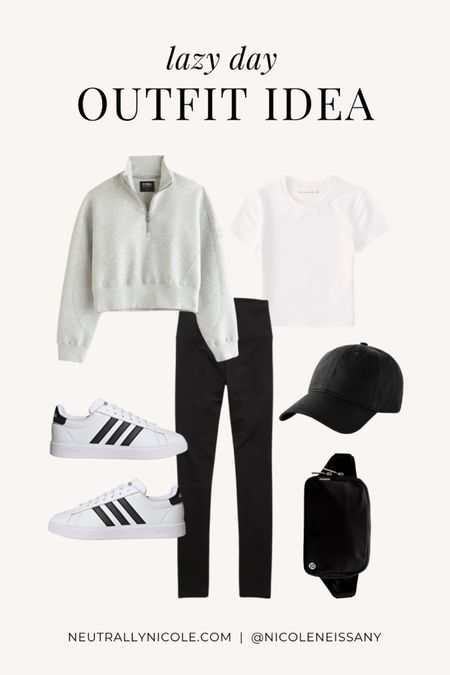 Lazy day outfit

// athleisure outfit, casual outfit, leggings outfit, errands outfit, school outfit, coffee shop outfit, brunch outfit, travel outfit, airport outfit, rainy day outfit, hiking outfit, walking outfit, casual winter outfit, winter to spring outfit, spring transition outfit, spring transitional outfit, casual spring outfit, sweatshirt, half zip pullover, quarter zip pullover, black leggings, T-shirt, cropped tee, Adidas sneakers, Adidas grand court sneakers, white sneakers, casual sneakers, everyday sneakers, baseball hat, baseball cap, belt bag, Lululemon belt bag, Lululemon everywhere belt bag, Amazon fashion, aerie, Abercrombie, neutral outfit, neutral fashion, neutral style, Nicole Neissany, Neutrally Nicole, neutrallynicole.com (2.18)

#LTKU #LTKfindsunder50 #LTKstyletip #LTKSeasonal #LTKsalealert #LTKshoecrush #LTKfindsunder100 #LTKitbag #LTKtravel