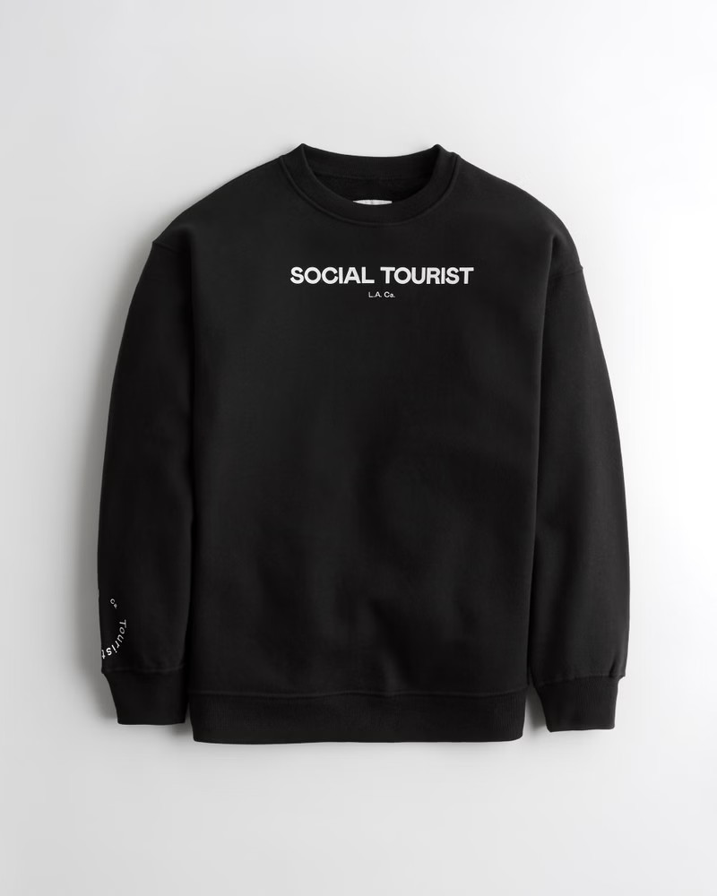 Social Tourist Oversized Crewneck Sweatshirt | Hollister (US)