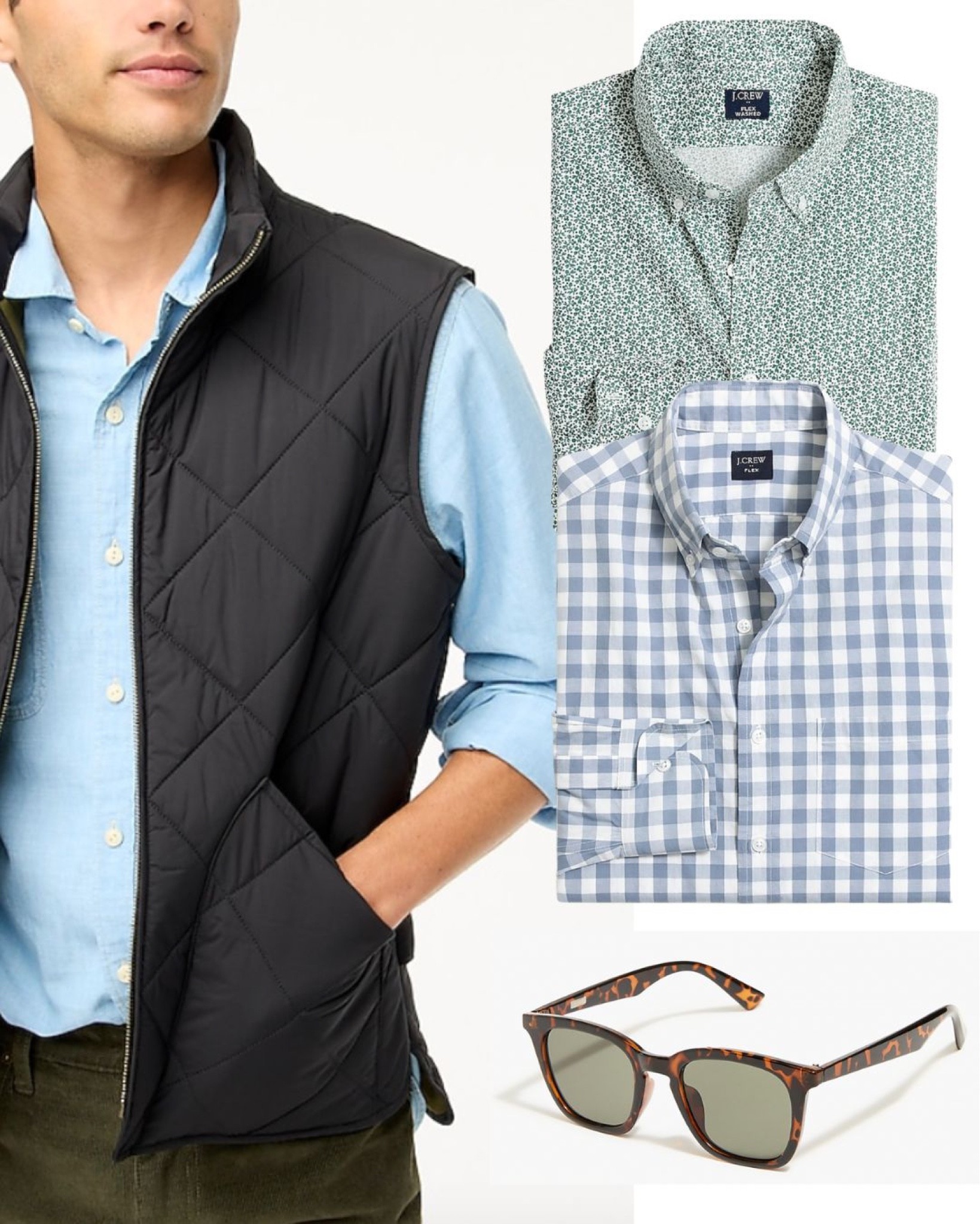 Mens fashion, outfit for guys, vests, dress shirt, button up, sunglasses, preppy style

#LTKmens #LTKsalealert #LTKunder100
