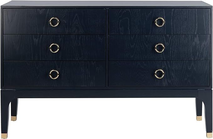 Safavieh Couture Home Lorna Navy 6-drawer Dresser | Amazon (US)