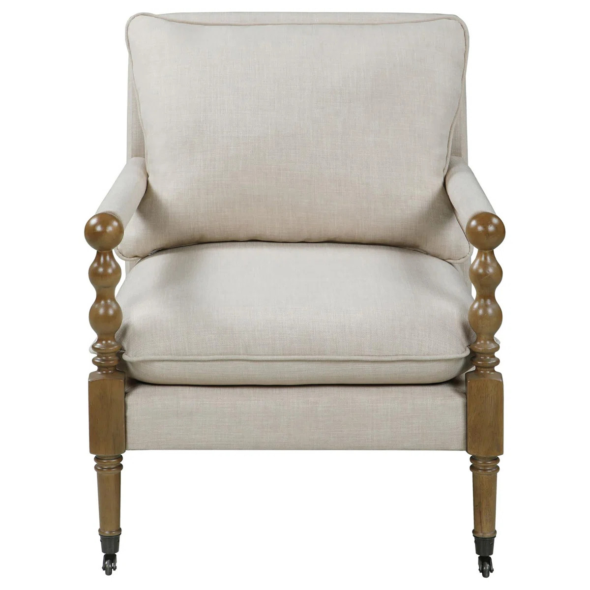 Wooden Accent Chair With Turned Legs | Wayfair North America