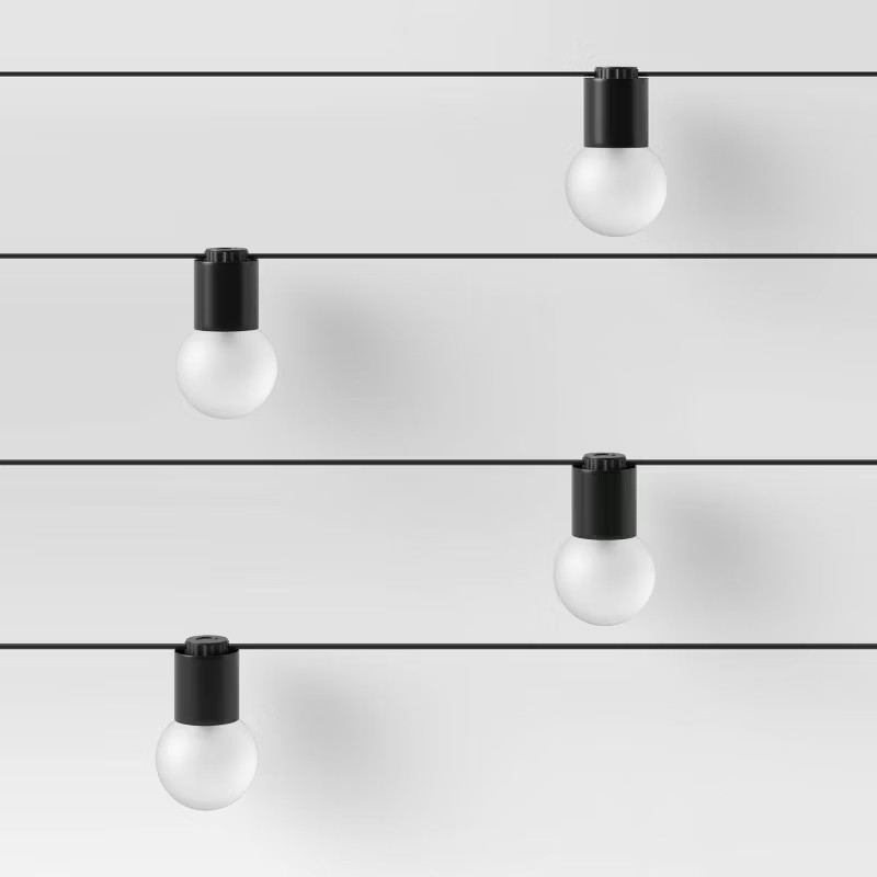 10ct Incandescent Outdoor String Lights G40 Frosted White Bulbs - Project 62™ | Target