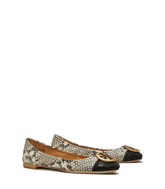 Tory Burch Minnie Cap-Toe Ballet Flat, Embossed Leather | Tory Burch (US)