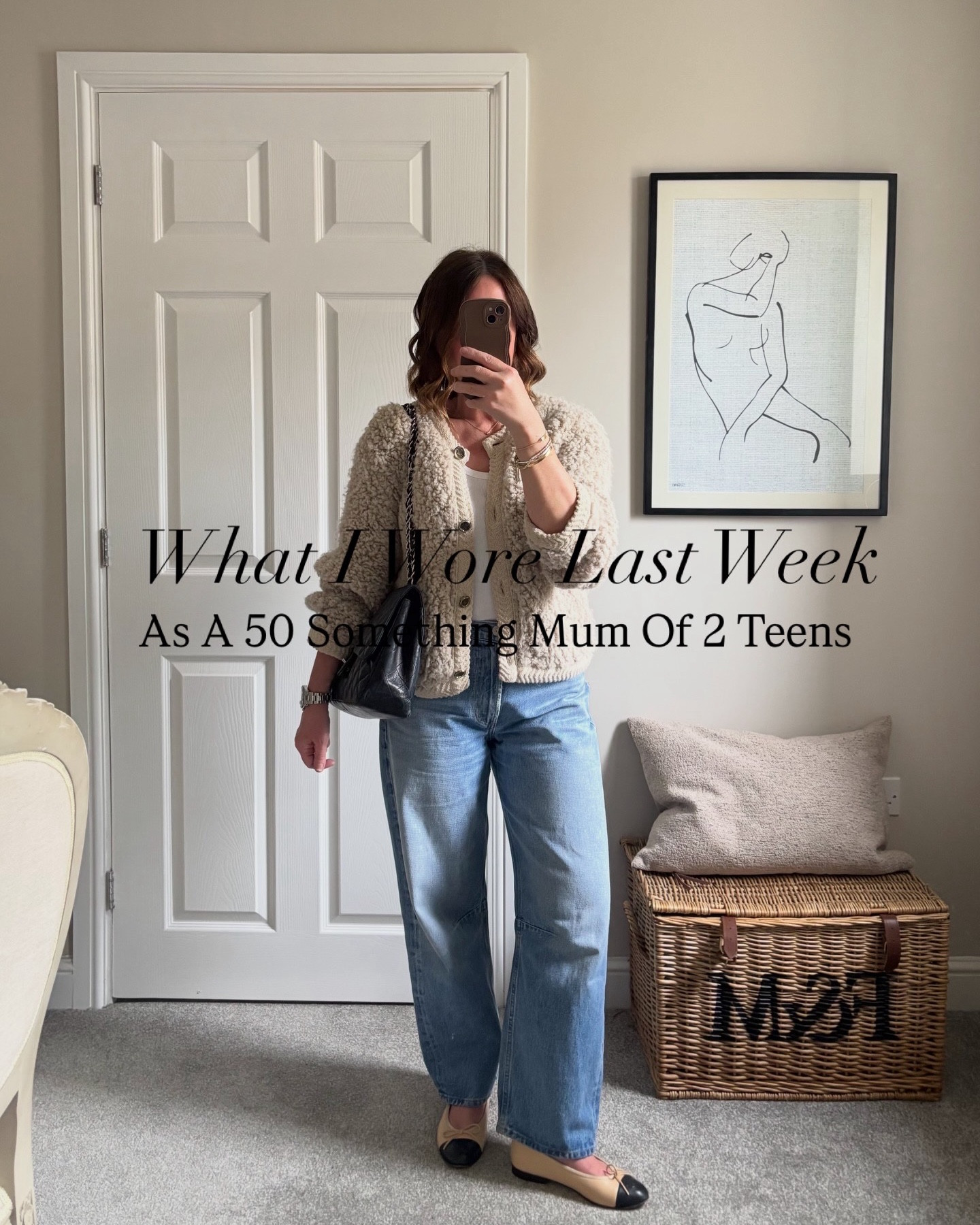 What I wore last week 

What I wore last week, everyday fashion 
FOR REF: 5ft 3 normally | size 12 top
Size 10/12 on my bottom half
Sizing
Monday 
Varley sweatshirt Medium 
Varley pants Small 28 length 
Tuesday
Cos T-Shirt - Medium
Gaspard cardigan- medium
COH Miro run generous- sized down 1 to 27 
Wednesday 
Varley Sweatshirt cardi - TTS MEDIUM
LULULEMON top - size large 
LULULEMON leggings - TTS 10 (us6)
 Thursday
Wyse blouse - size 3 
Frame Jeans -   28 run TTS
Bag not linked as 18 years old 
FRIDAY 
COS Tshirt - medium TTS
LEVIs ribcage - run small size 31 29 inch inseam 
Saturday 
Denim Jacket -medium TTS
Sunday 
Cardigan jacket - Massimo Dutti old Ive linked similar 
Jeans - COH Miro run big size down 1 inch I am wearing 27
Vest top - medium TTS 

#LTKspring #LTKstyletip #LTKover50style