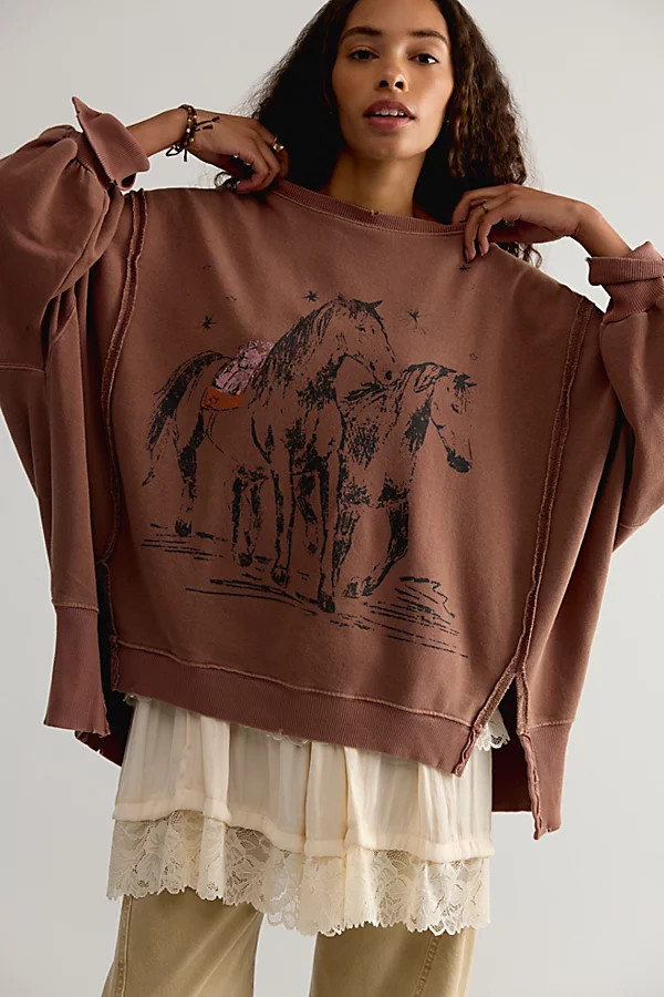 We The Free Graphic Camden Pullover | Free People (Global - UK&FR Excluded)