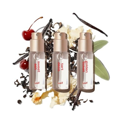 Snif Mini Bundle Perfume, Sweet Ash, Tart Deco, Golden Ticket, Cologne for Men and Women, Long Lasting Fine Fragrance, Non-Toxic, 3 pack | Amazon (US)