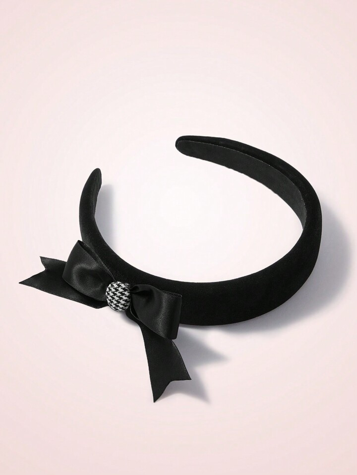 SHEIN MOD Butterfly Bow Decorated Fashionable Wide Hairband | SHEIN