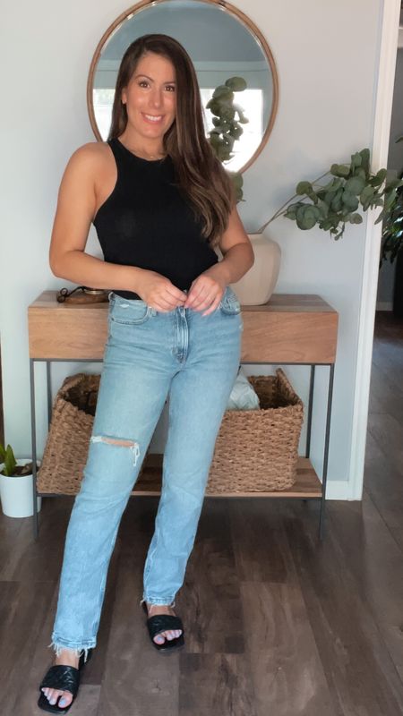 Cute jeans from H&M.  Love this style and wash.

Jeans // spring jeans // denim // casual jeans // Abercrombie lookalike // straight leg // casual style 

#LTKFind #LTKstyletip #LTKunder50