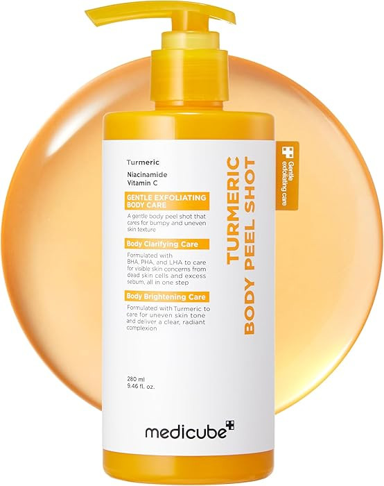 medicube Body Peel Shot with Turmeric | Gentle Body Exfoliating Serum with BHA, LHA & PHA for Dea... | Amazon (US)