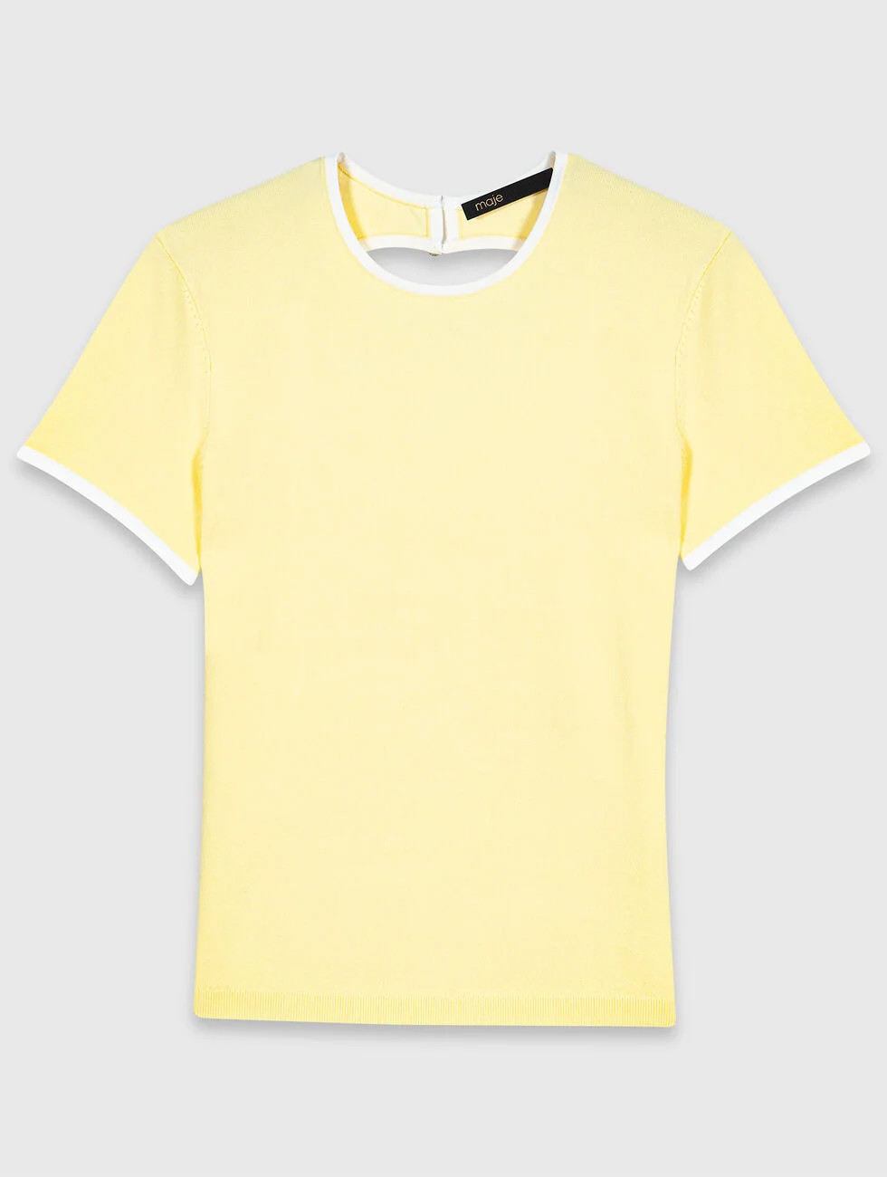 Round back cut-out sweater Yellow / Orange for Women | Maje | Maje US