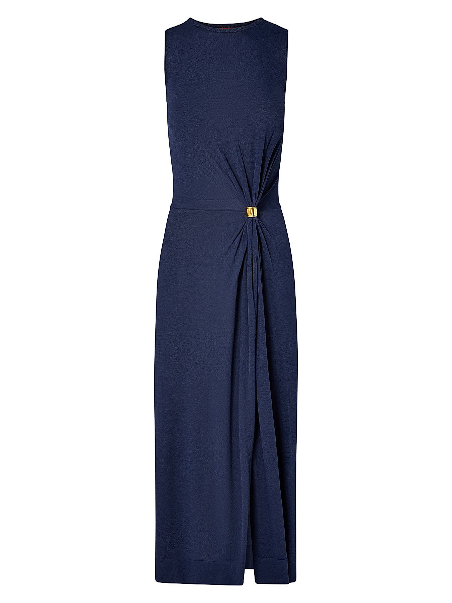 Women's Saralien Gathered Midi-Dress - Berry Blue - Size XL | Saks Fifth Avenue