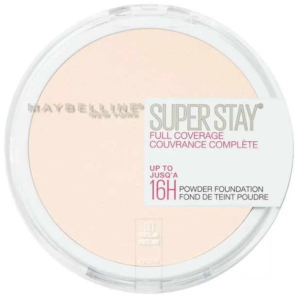 Maybelline Super Stay Full Coverage Powder Foundation Makeup, Matte Finish, Porcelain, 0.21 oz - ... | Walmart (US)