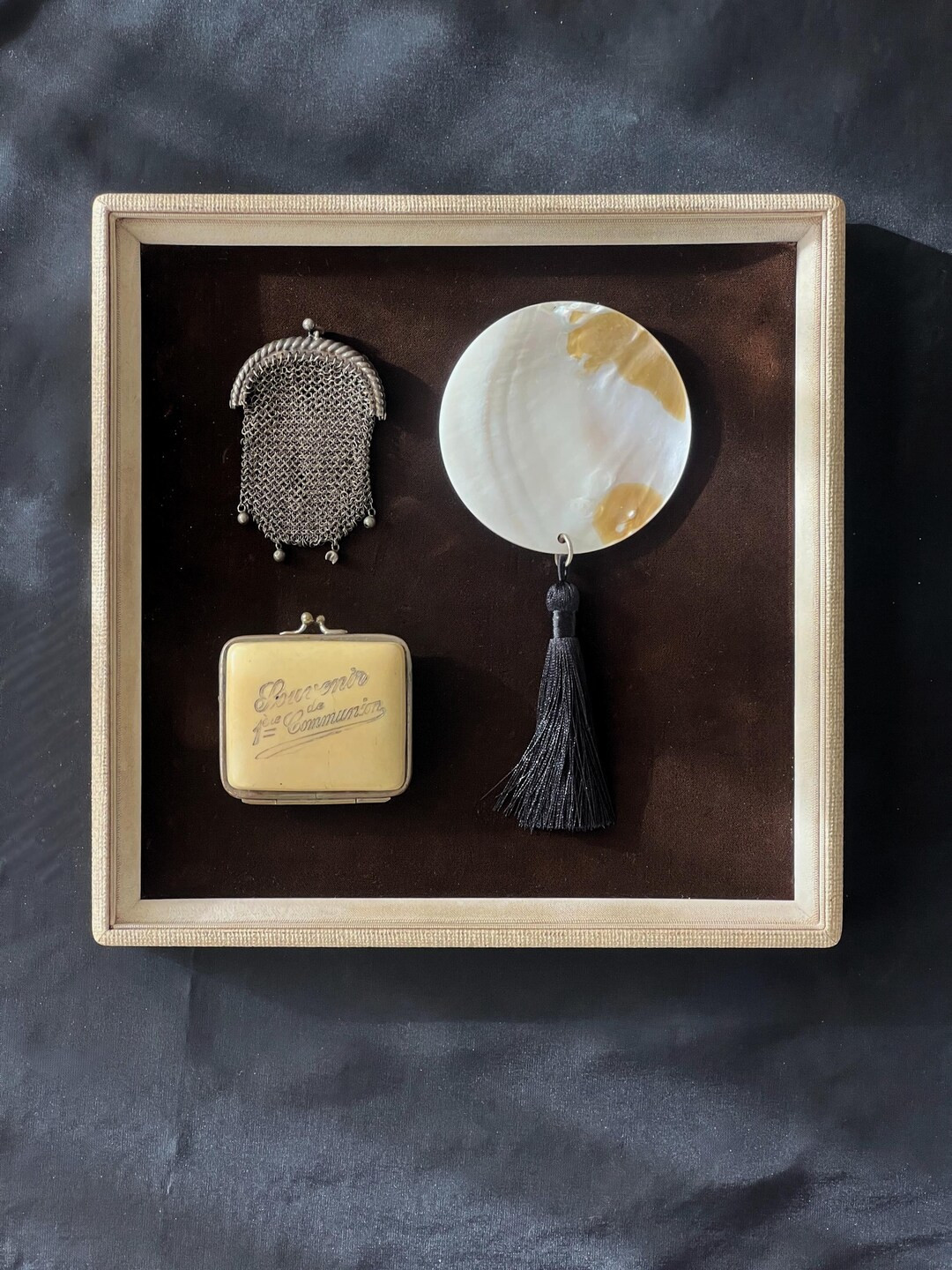 Mother-of-pearl Dish With Black Tassel – Sculptural Decorative Accent - Etsy Australia | Etsy (US)