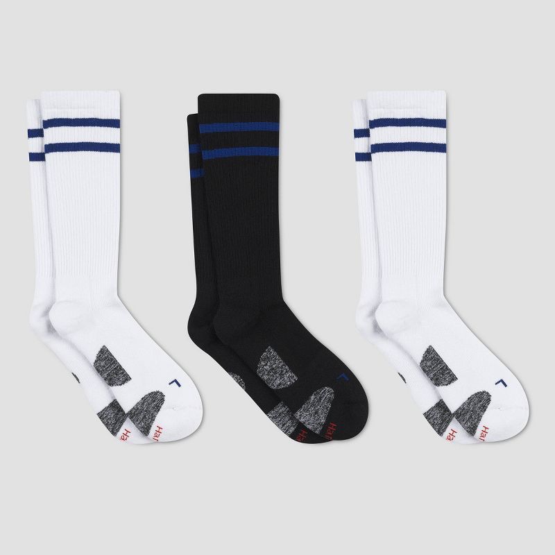 Hanes Premium Men's Compression Crew Socks 3pk - 6-12 | Target