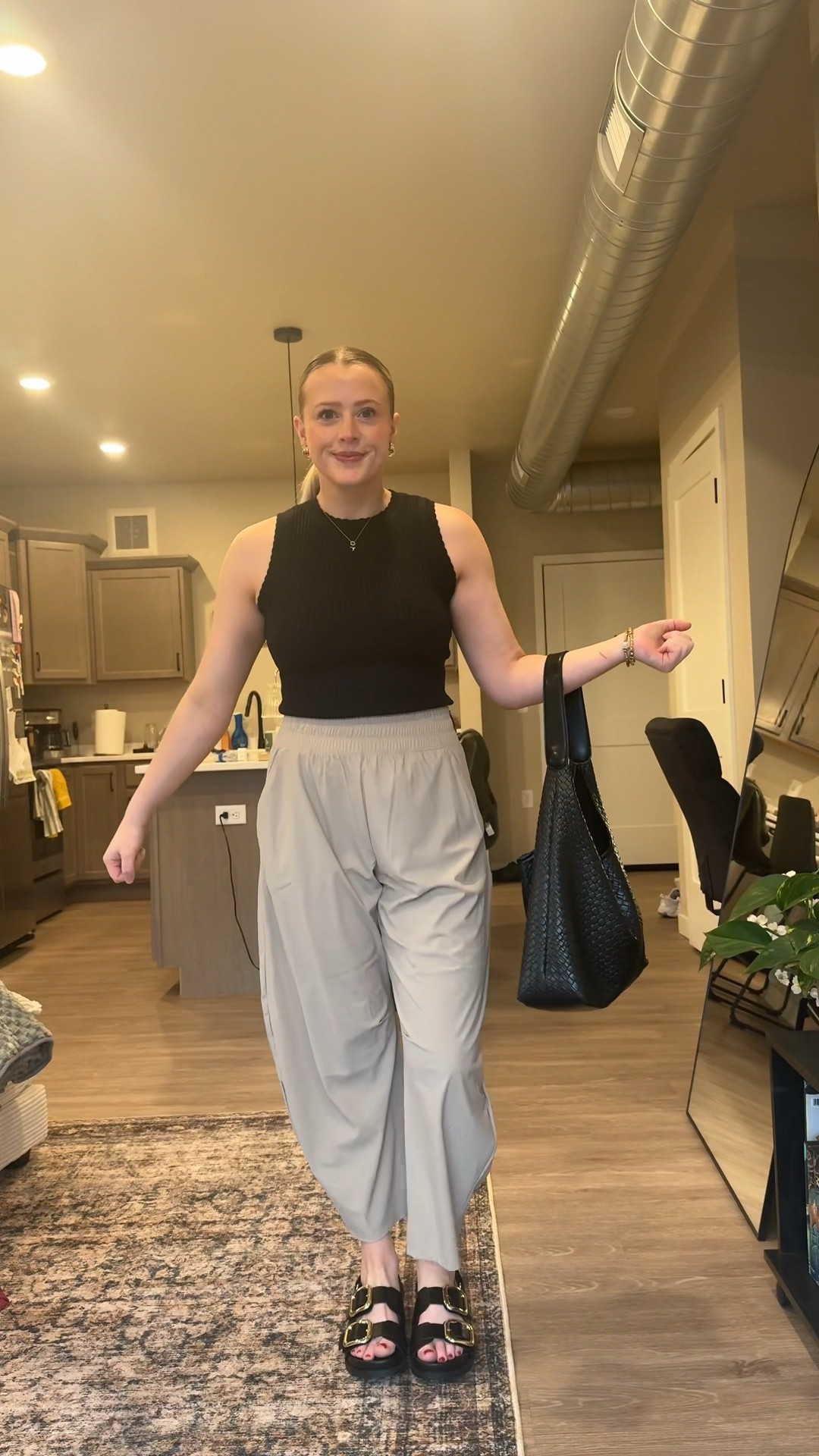 OOTD ☺️ these tech barrel pants from Old Navy are so comfortable!! 

#LTKU #LTKSaleAlert