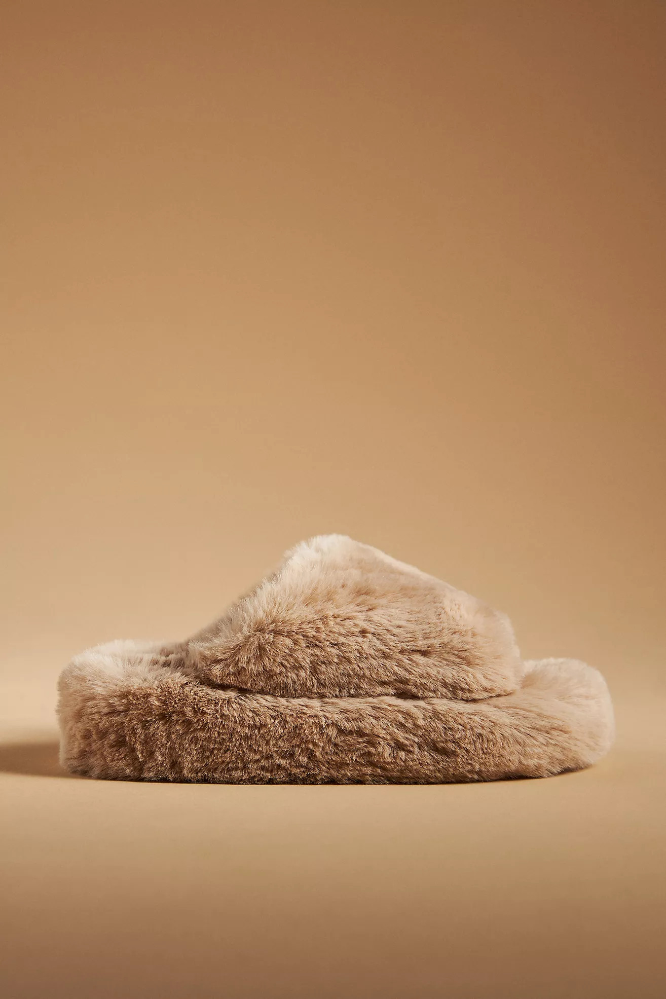 Maeve Fuzzy Platform Slippers | Anthropologie (US)