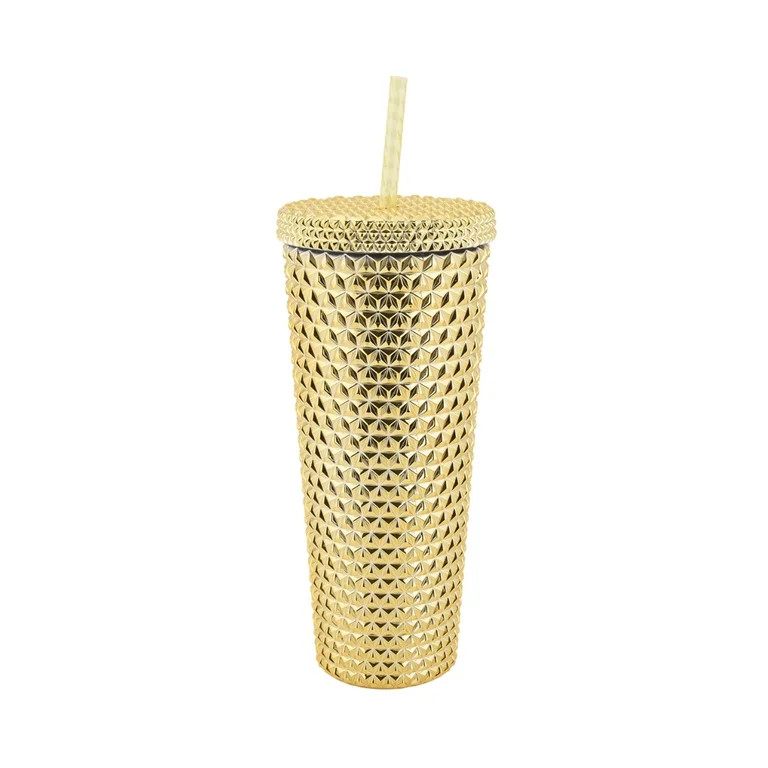 Holiday Time 26-Ounce Acrylic Iridescent Double Wall Tumbler, Gold | Walmart (US)