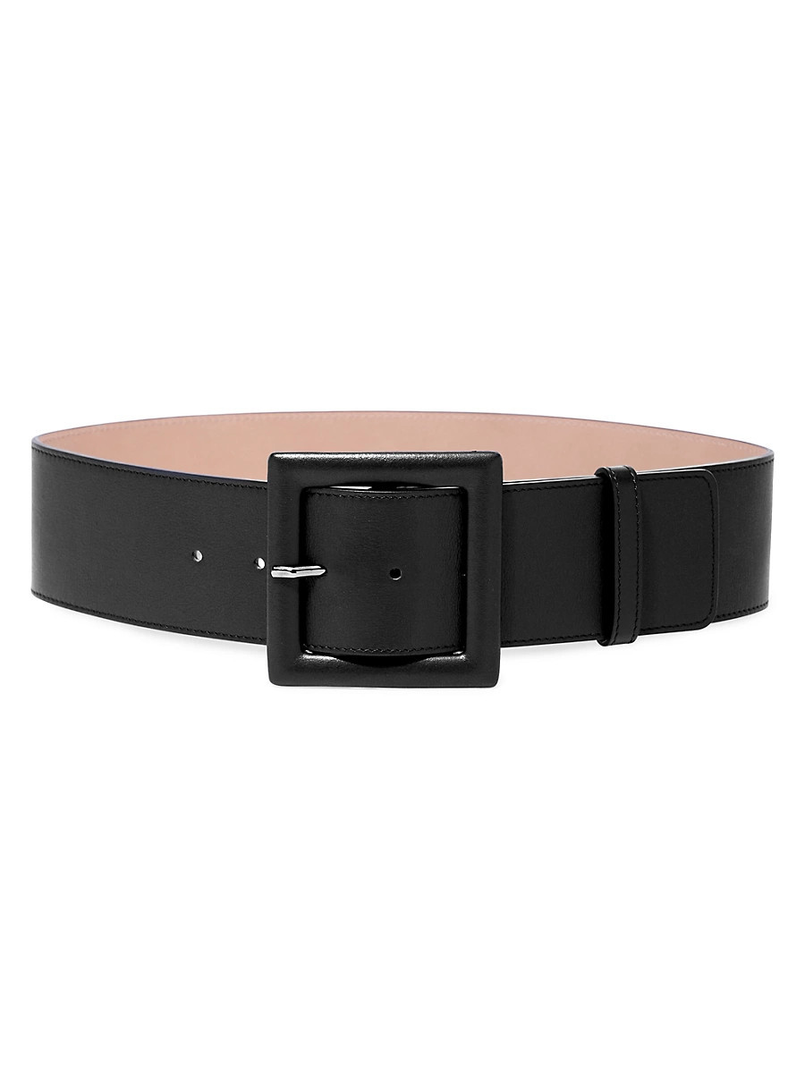 Women's Icon Large Square Buckle Belt - Black - Size XXL | Saks Fifth Avenue