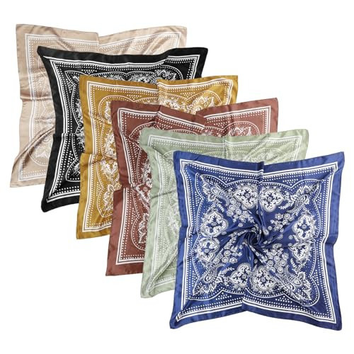 Satin Hair Scarf for Women,Head Scarf for Women,Silk Scarf for Women,Hair Bandanas for Women,Silk Head Scarf for Sleeping,Head Scarves,Head Wraps for Women,Silk Scarf for Hair Wrapping at Night | Amazon (US)