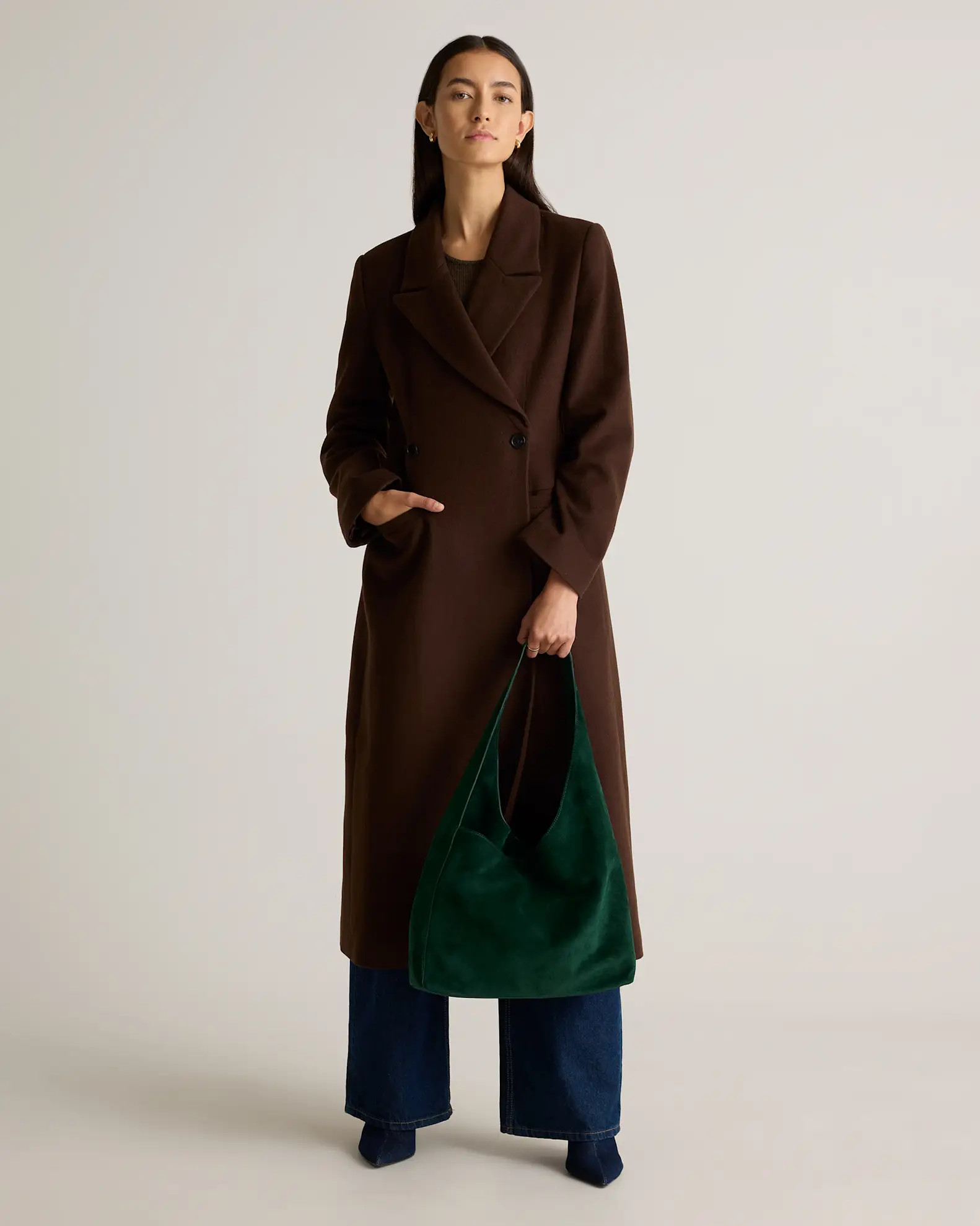 Italian Suede Slouchy Shoulder Bag | Quince