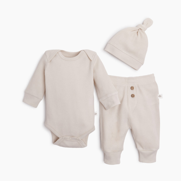 Tiny Kind Waffle 3 Piece Set in Oat Size 0-3 M | Babylist
