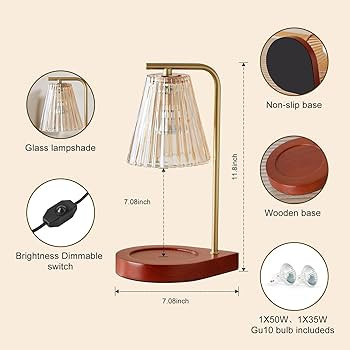 Tonyang.luu Candle Warmer Lamp with Timer, Glass Candle Lamp Warmer for Home Decor, Dimmable Wax ... | Amazon (CA)