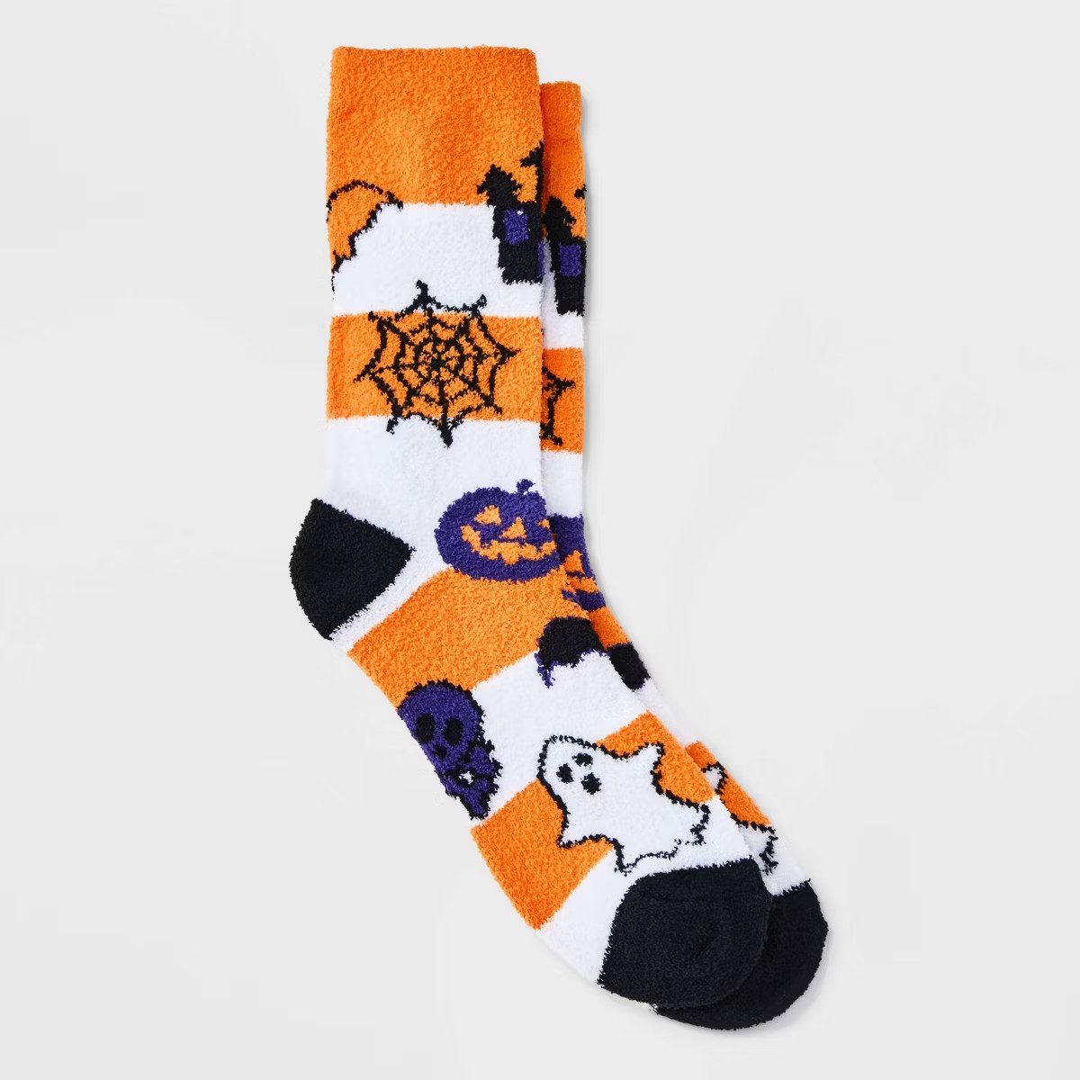 Men's Halloween Icons Cozy Crew Socks - Hyde & EEK! Boutique™ Orange 8-12 | Target