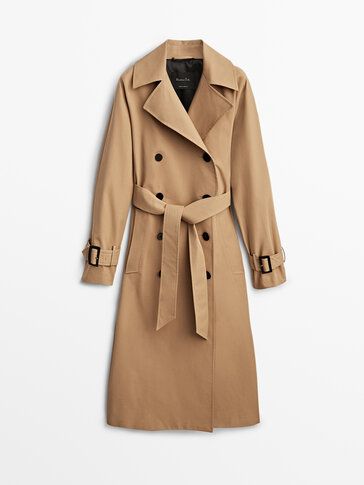 Trench coat with belt | Massimo Dutti UK