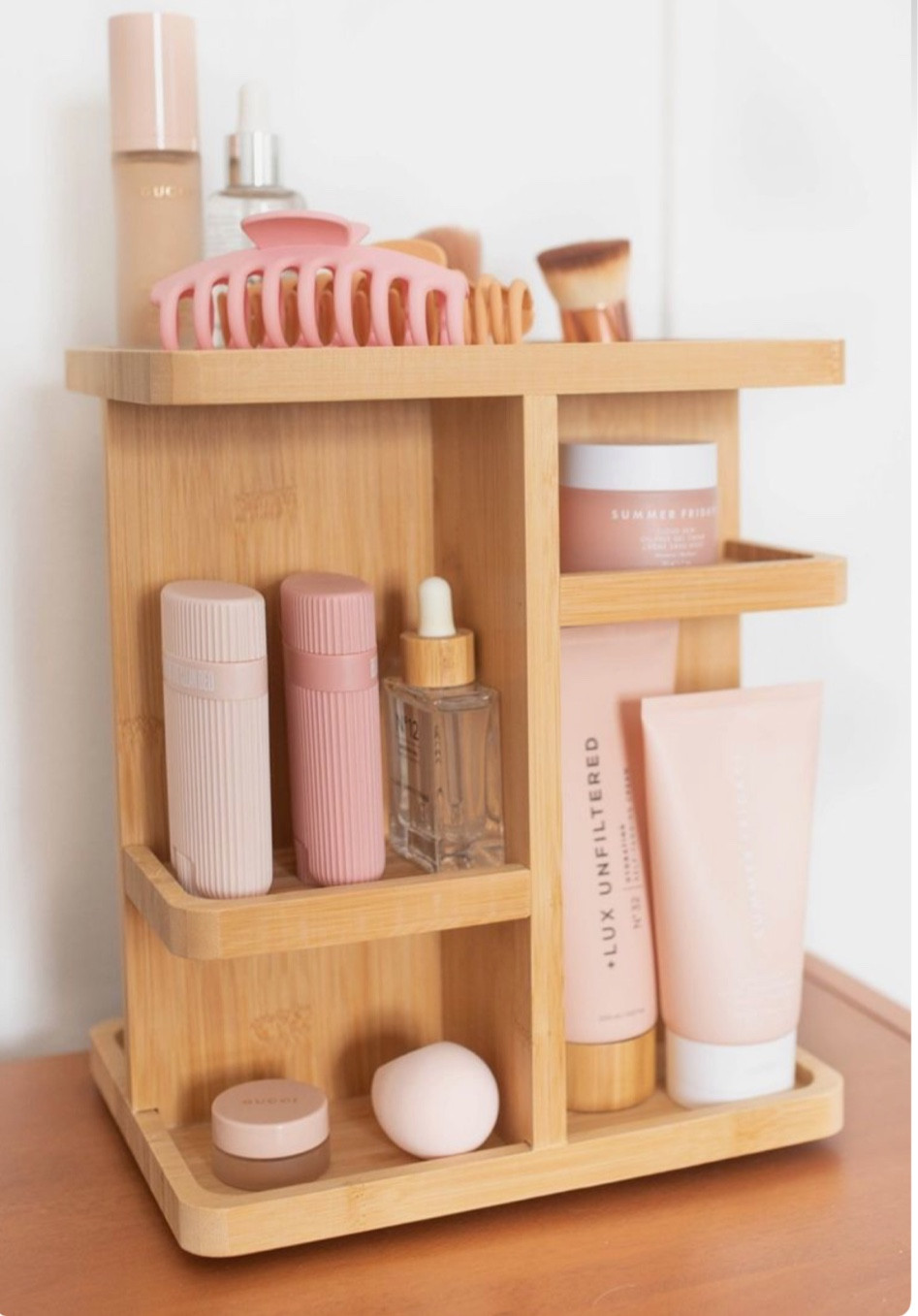 

Bamboo rotating organizer 
Amazon makeup organizer
Drawer organizers 
Home organizing 
Amazon find 
Claw clips
Counter storage


#LTKsalealert #LTKhome #LTKFind