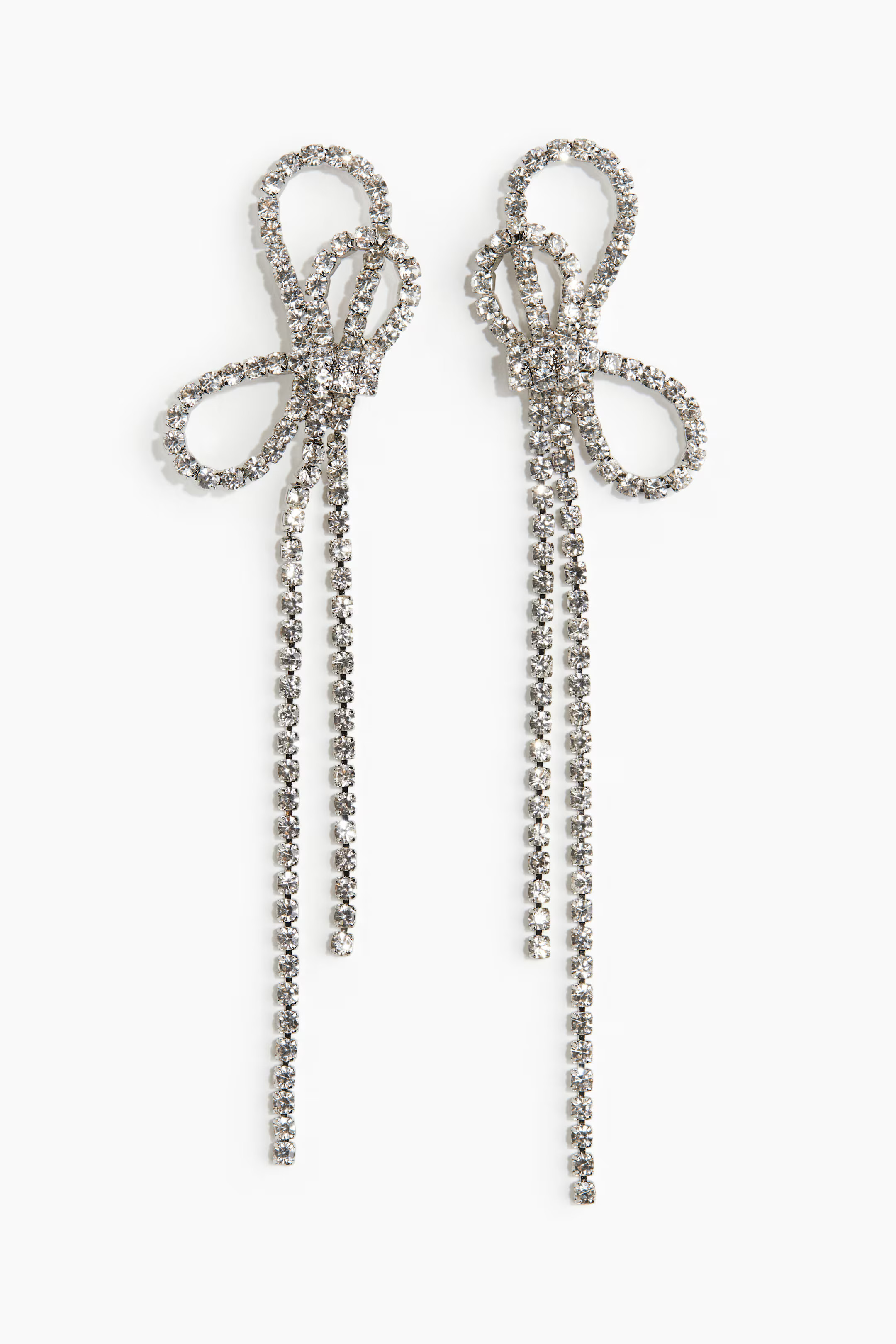 Bow-shaped rhinestone earrings | H&M (UK, MY, IN, SG, PH, TW, HK)
